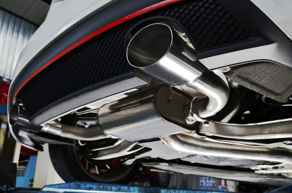 Completed custom exhaust system